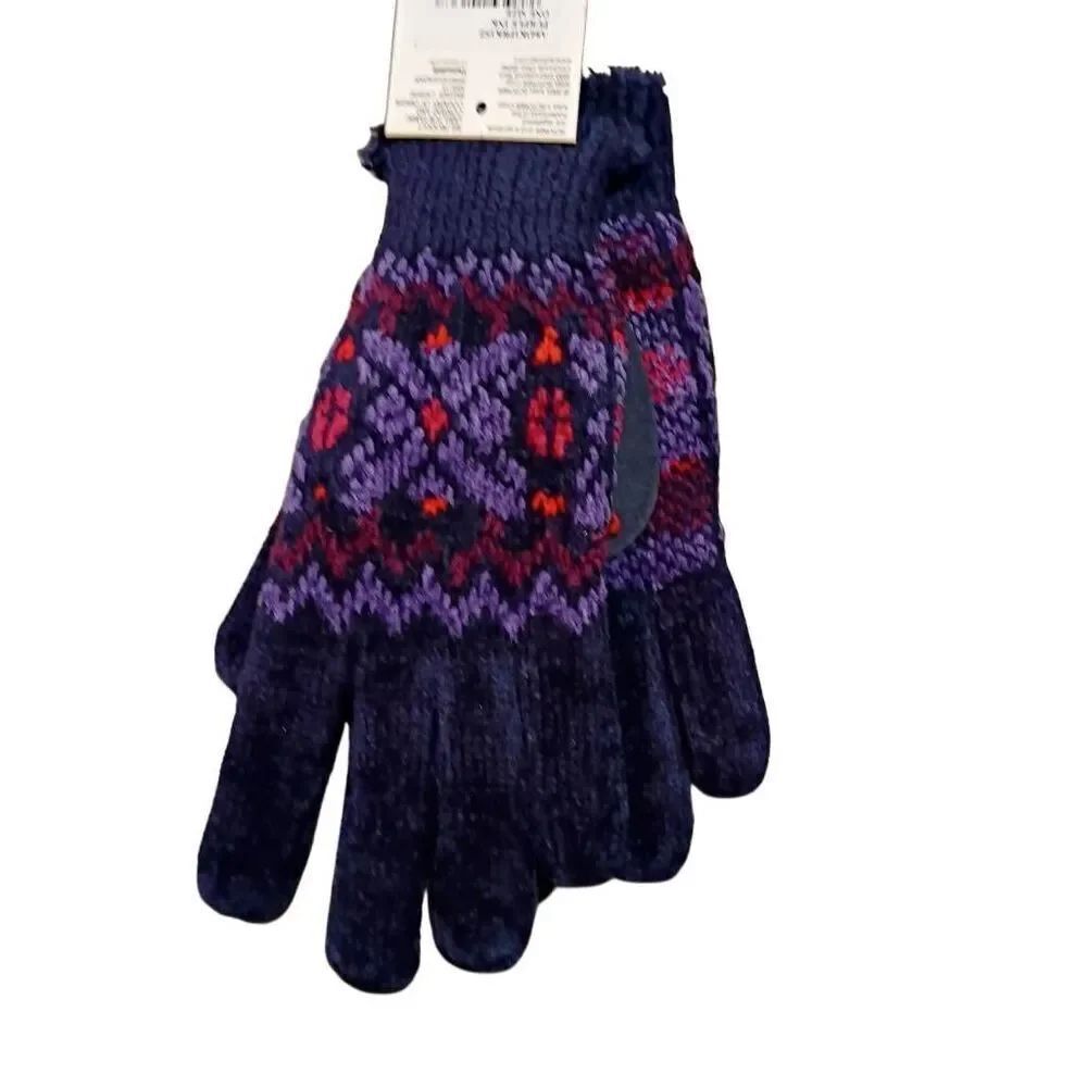 Totes Isotoner Winter Gloves Unisex "Purple Ink" One Size
